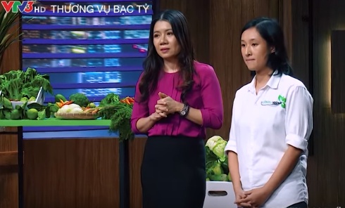 hai co gai dua y tuong trong ho rau sach len shark tank viet nam