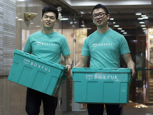 Hai nhà sáng lập Boxful: Carl Wu và Norman Cheung (từ trái sáng phải)