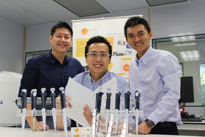 Ba chàng trai sáng lập startup DeNova Scieneces. Ảnh: Internet