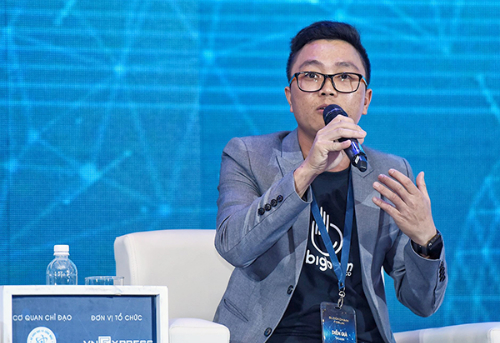 Ông Nguyễn Văn Vững - Đồng sáng lập và Giám đốc Bigbom, một startup sử dụng công nghệ blockchain trong lĩnh vực quảng cáo trực tuyến.