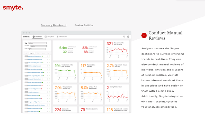 Giao diện hoạt động của Smyte.