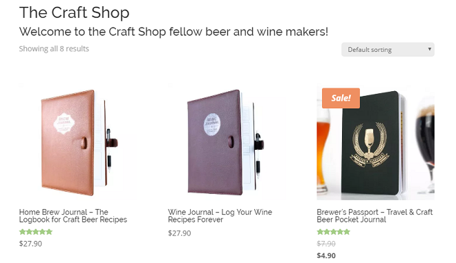 Sản phẩm trên website của Kegs & Code.