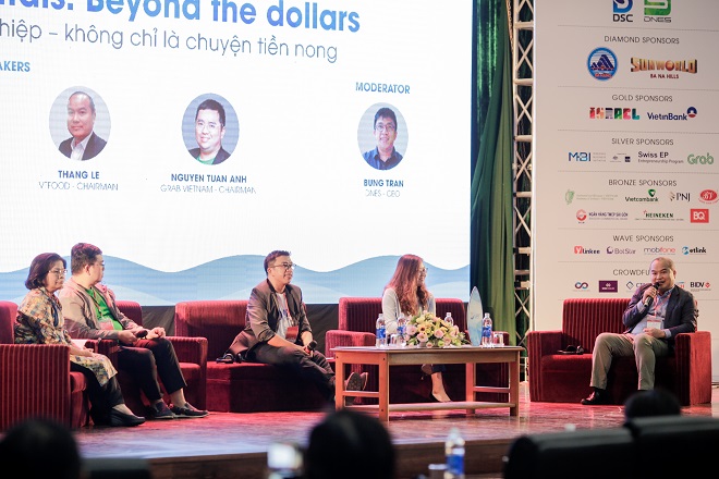 Phiên thảo luận với chủ đề nguồn vốn cho khởi nghiệp sáng tạo.