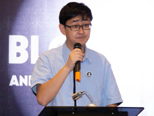 Ông Stewie Zhu, CEO của DCC phát biểu trong sự kiện tại TP HCM