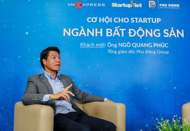 CEO Phú Đông Group nhìn nhận xây nhà cho giới trẻ là phân khúc mà các startup địa ốc có thể phát triển. Ảnh: Thành Nguyễn.