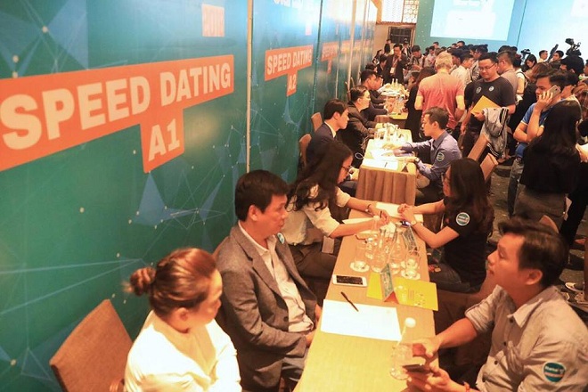 Buổi Speed Dating có sự góp mặt của nhiều chuyên gia và các đơn vị khởi nghiệp. Ảnh: Tuấn Nhu.