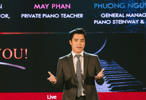 Vợi dự án lớp học piano online, thí sinh Phan Trần Đức Huyến mong muốn: Xây dựng và lan tỏa phương pháp học kết hợp với công nghệ, Mây Piano & App mong muốn giúp đỡ các học viên đàn được bài hát yêu thích trong thời gian ngắn nhất.