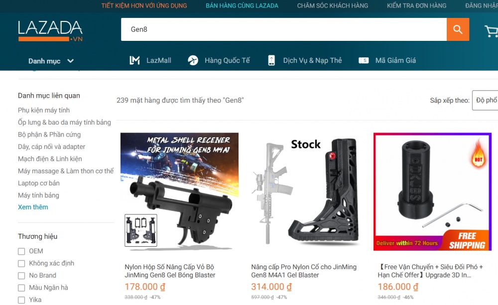 Lazada xóa thông tin rao bán súng nguy hiểm lazada xoa thong tin rao ban sung nguy hiem