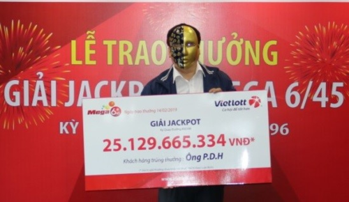 Vị khách nhận giải Jackpot trị giá 25,1 tỷ đồng.