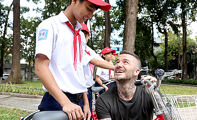 David Beckham đến Sài Gòn để truyền cảm hứng thúc đẩy mọi người sống khỏe, sống hạnh phúc.