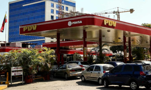 Một trạm xăng của PDVSA tại Venezuela. Ảnh: AFP
