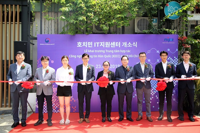 Lễ khai trương Cơ quan xúc tiến công nghiệp công nghệ thông tin quốc gia Hàn. Ảnh: BSSC.