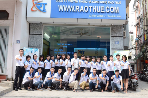 Đội ngũ nhân viên Công ty Cổ phần Truyền thông và Công nghệ Raothue.