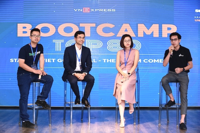 Từ trái qua ông Hoàng Minh Đức (ThinkZone), ông Lê Văn Thành (Dell Technogogies), bà Hà Phương Anh (Open Commerce Group), ông Nguyễn Văn Nhật (Minet).