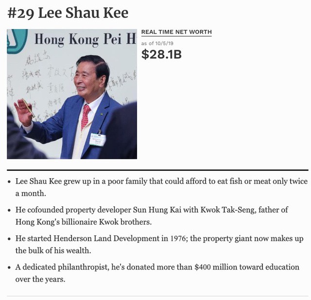  [Quy tắc đầu tư vàng] Lee Shau Kee – “Warren Buffett của Hongkong” chia sẻ bí quyết tâm đắc gây dựng khối tài sản gần 30 tỷ USD - Ảnh 1.