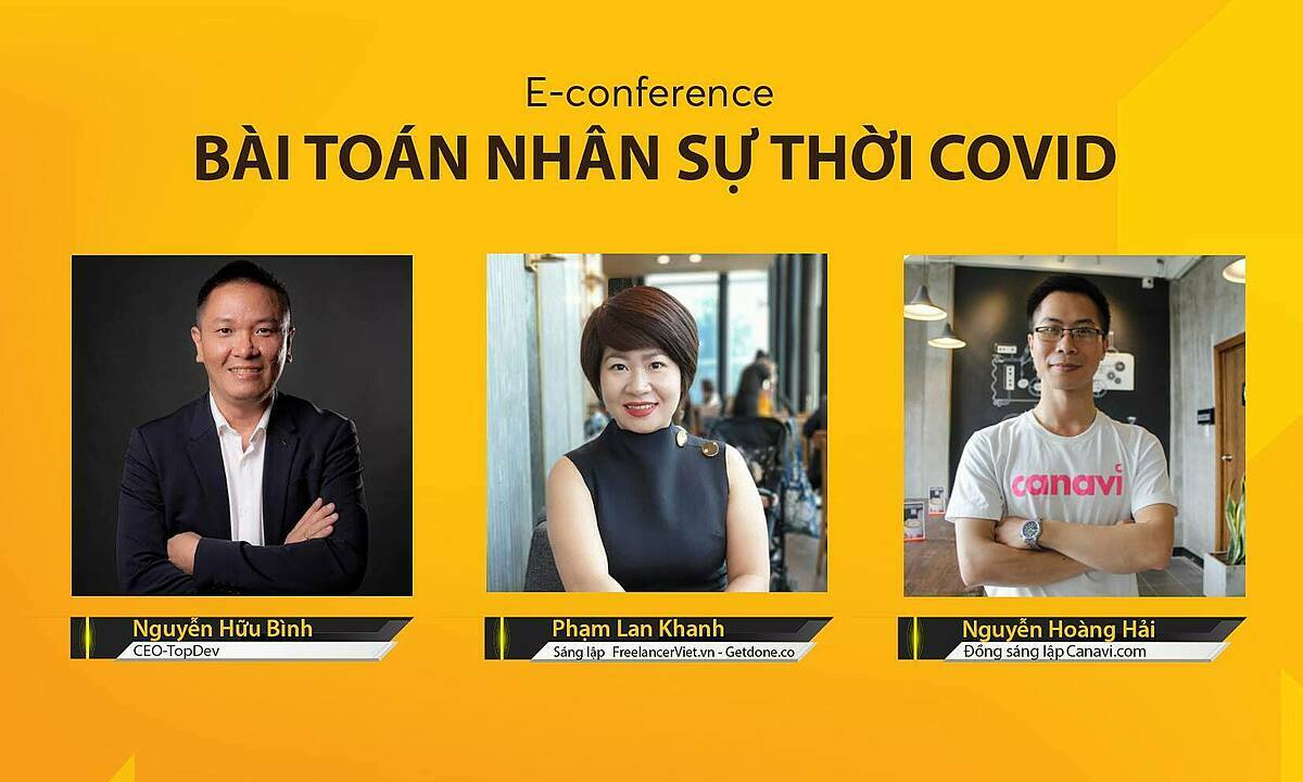 Các diễn giả tham dự tọa đàm trực tuyến Bài toán nhân sự cho startup.